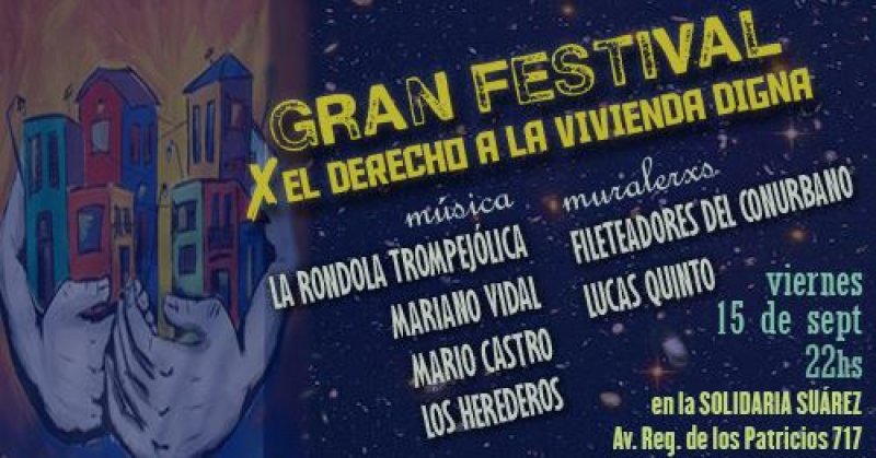 Festival por el derecho a la vivienda en La Boca
