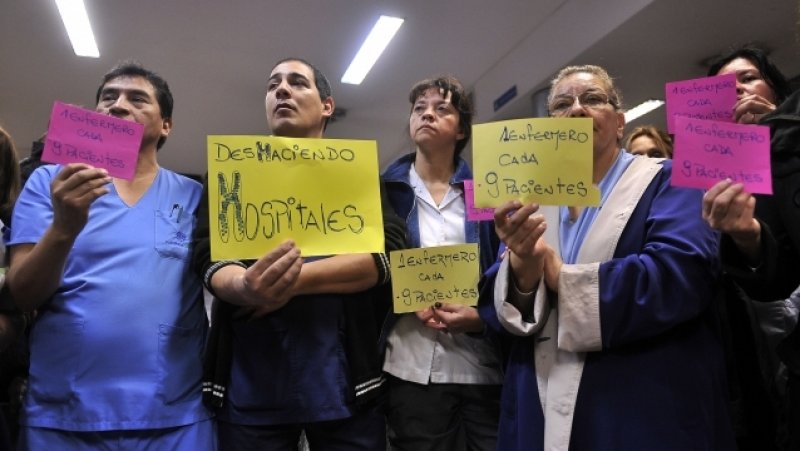 Paro contra los recortes en la salud pública porteña 