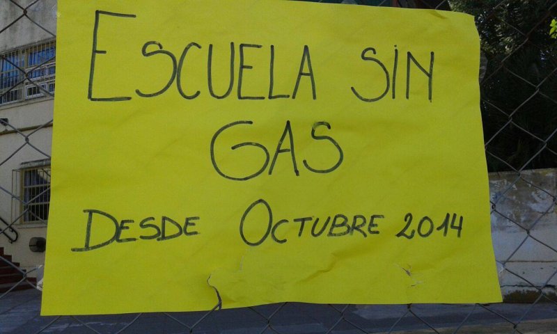 Ocho meses sin gas en la Escuela Media Nº1, del barrio Piedra Buena