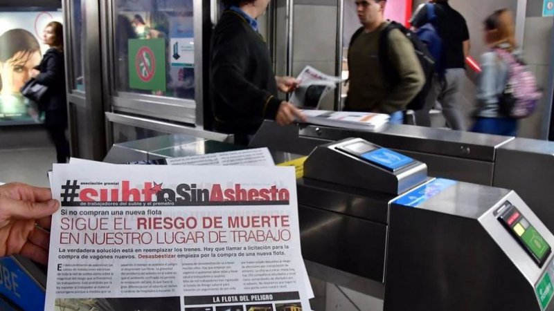  Paro en la línea B por la contaminación con asbesto