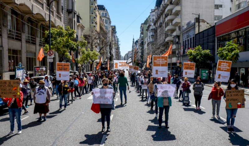 Trabajadoras domésticas se movilizaron por aumento