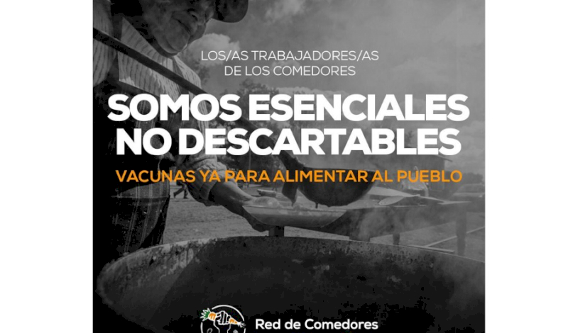 Exigen vacunas para las trabajadoras de comedores populares