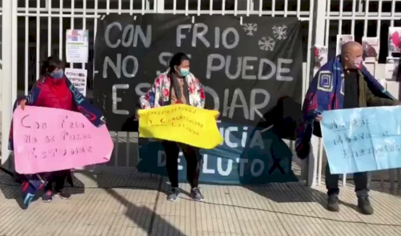 “Con frío no se puede estudiar”