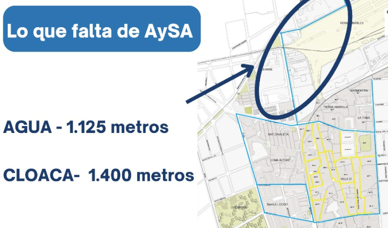 A 1200 metros del agua