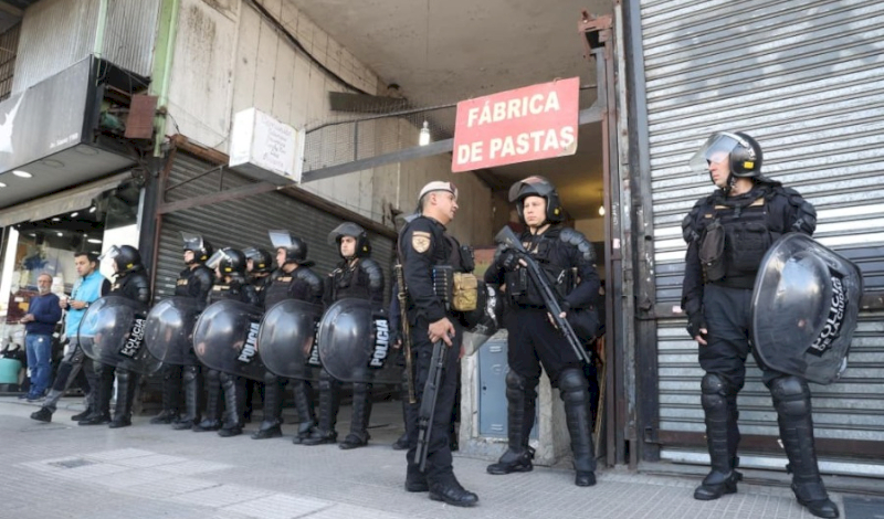 Desalojo en una galería de Pompeya